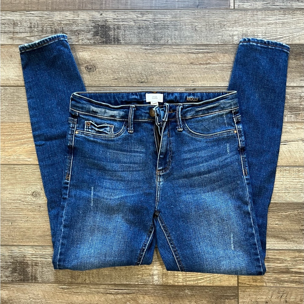 High waisted skinny jeans